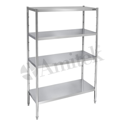 Ανοξείδωτο Ράφι με 4 Ράφια SCA145A VH + GSA180 VH 1400x500x1800mm
